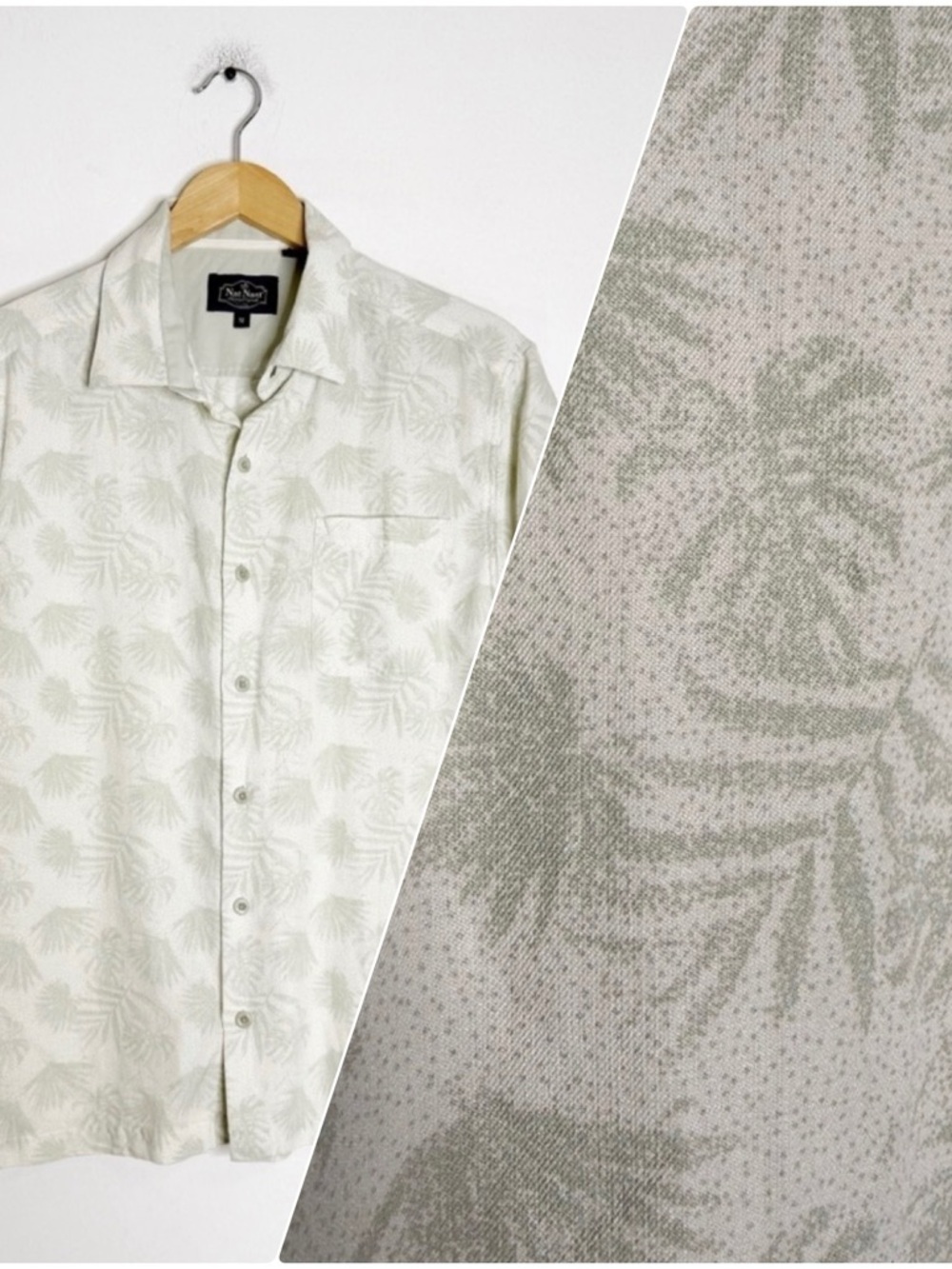 Nat Nast Button Up Shirt Luxury Originals Silk Blend Size Medium